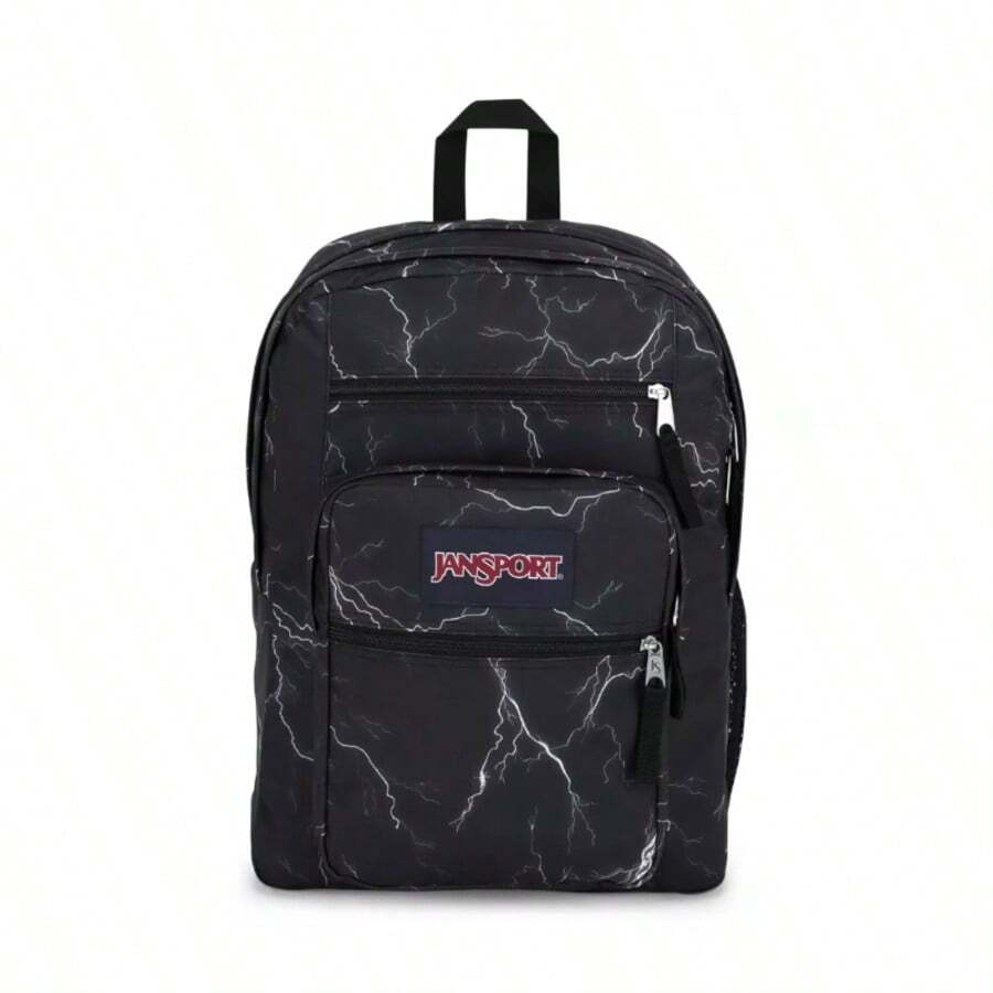 JanSport Mochila Big Student, compañera de clases ideal, capacidad extra grande, varios compartimientos organizadores, resistente al uso diario, diseño juvenil, tirantes acolchonados ajustables, compatible con laptop y cuadernos, colores modernos para estudiantes activos. - ELECTRIC BOLTS - Ver 1