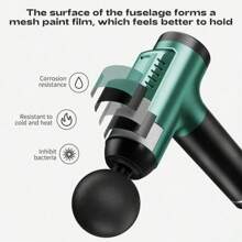 Masajeador de mano profesional, pistola de masaje portátil para fascia y Body, ligera, recargable, con 8 cabezales de masaje intercambiables