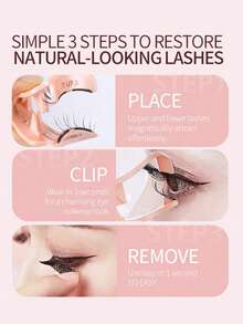 MLEN DIARY Mlen日记磁性假睫毛套装，5-14mm可重复使用假睫毛，无需眼线，升级版3D双磁性假睫毛，便携式免胶睫毛簇，打造轻盈自然妆容，条状假睫毛，睫毛，假睫毛，假睫毛 - 自然纖長款 - 查看 7