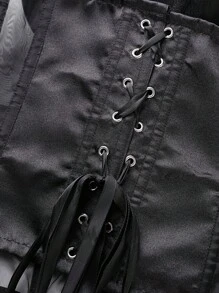 Haut corset polyvalent noir, transparent et sexy, pour la taille pour femme