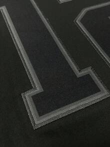 Men's Soccer Jersey #12 Black Embroidered Sports T-Shirt, Casual Training Match Short Sleeve Top - Black - View 4