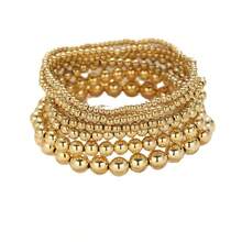 Niche Creative Design Sense Elegant Beaded Bracelet Set Sweet Cool Layered Jewelry - Vàng - Xem 5