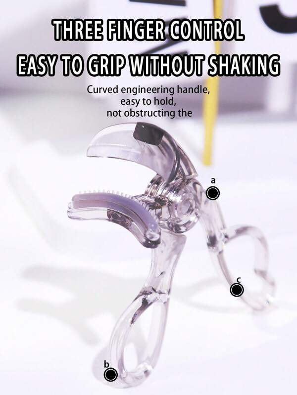 1pc New Wide-Angle Lightweight Eyelash Curler, Suitable For Home And Outdoor Use, Portable Small Eyelash Curler Refill, Non-Clamping Non-Pulling Eyelash Curler Makeup Tool, Plastic Eyelash Curler, Non-Clamping Non-Pulling Eyelash Curler Makeup Tool Best For Thick Or Rigid Lashes, Suitable For Beginners