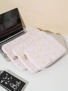 1 Stück Blumen- und Schleifen-Design tragbare leichte Handtasche für Laptops, Tablet-Computer Tasche mit Innenfutter für 11/13/15-Zoll-Laptops, passend als Geschenk für Schule, Reiseutensilien, Geburtstagsgeschenk, Valentinstag-Geschenk, Jahrestags-Geschenk, Lehrergeschenke, Lehrmittel, vielseitiges Accessoire für modebewusste Mädchen, Geschenk zur Abschlusszeit