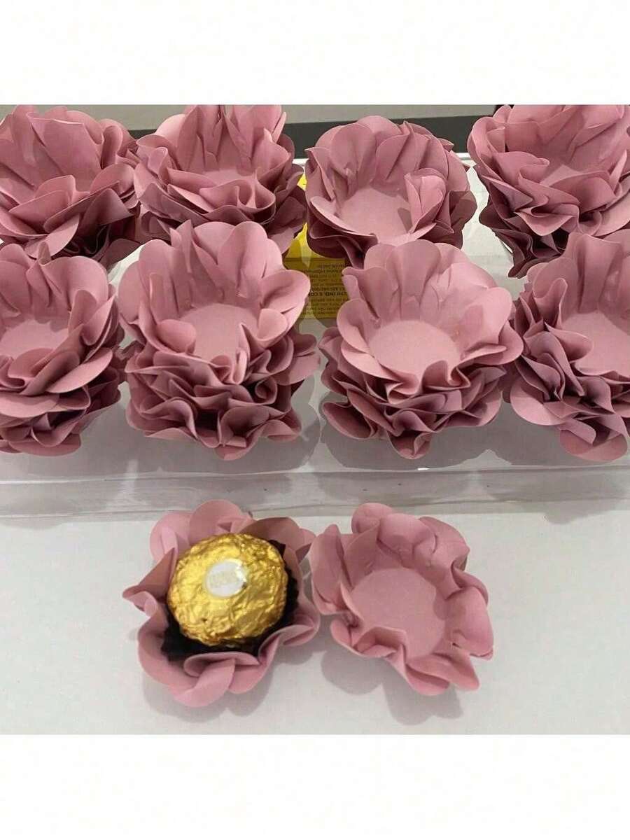 80 Cupcake Wrappers For Fine Sweets Flower Wedding Anniversary Ultrafest Lulli Style Model - Rose Cha - View 1
