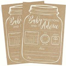 30/20/10 Printable Cards, Prediction & Advice, Rustic Style, Baby Shower Games, Suitable For New Parents Or Expectant Parents, Gender Neutral, Fun Baby Shower - Multicolor - View 7