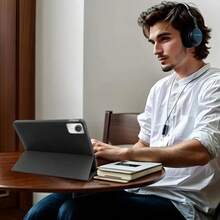 3-Fold Tablet Protective Case, Auto Sleep/Wake, Solid Color Minimalist Business Style, Lightweight & Heat Dissipation, Suitable For Tab M11/Tab P11 Plus/M10 Plus (Gen 3)/P11, Also Compatible With Xiaoxin Tablets, Redmi Pad2 11-Inch/Redmi Pad SE 11-Inch, And Mi Tablets. - Black - View 5