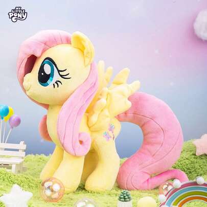 Hasbro Officiellt autentiskt  gosedjur plyschdocka 30 cm anime tecknad mjukisdjur kawaii barnleksak presentidé till flickor (Fluttershy)