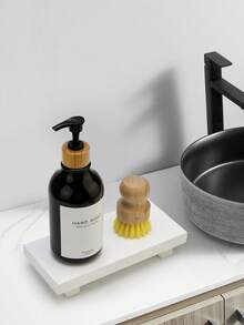 Small Wood Pallet Base Stand Farmhouse Bathroom Decor Decorative Wood Riser Kitchen Soap Dish Holder For Vanity, Counter, Sink, Black - Multicolor - View 6