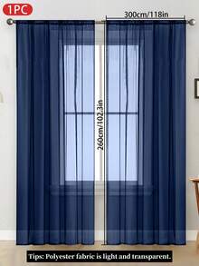 1 pezzo Tenda leggera e trasparente, tenda finestra in voile di poliestere a tinta unita, moderna e minimalista, per camera da letto, soggiorno, balcone