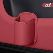 Easypie Selection Car Multifunctional Storage Box, Car Cup Holder, Imitation Leather Water Cup Clip, Interior Accessories Storage Box, Car Built-In Storage Box Keeps Clean