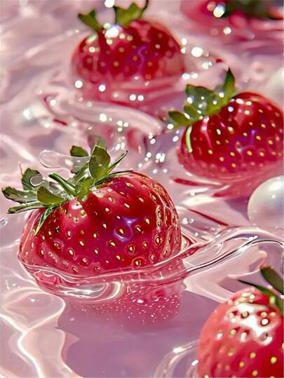 1pc DIY Diamond Painting Rhinestone Embroidery Fruit Strawberry Home Decor Full Drill 11.8*15.7in/ 30*40cm