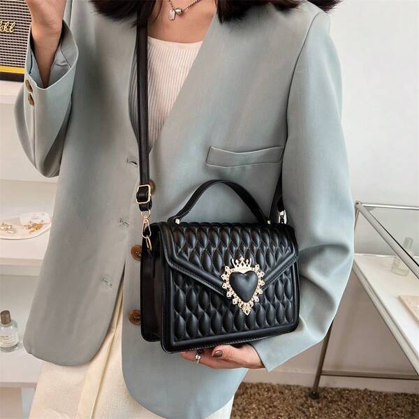 Summer Fresh Sweet Women's Handbag Bag Women's New Indentation Diamond Lattice Fashion One Shoulder Crossbody Small Square Bag