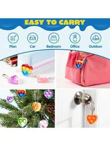 10/24/40/100个装 情人节礼物、派对小礼品、泡泡球玩具、迷你挤压泡泡球、感官解压玩具、生日礼物、课堂奖励、礼品袋/礼品盒、颜色随机 - 彩色 - 查看 5