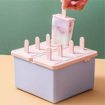 8-Cavity Ice Pop Mold, DIY Ice Pop Maker, Using Rapid Freezing Technology For Homemade Ice Pops, Vertical 8 Ice Cream Mold, Homemade Ice Cream Pop Mold