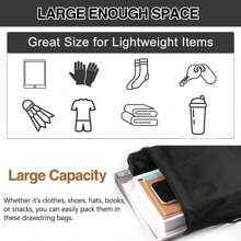 5pcs Drawstring Backpack Set: Nylon Sports Bag, Suitable For Travel, Yoga, Gym, Outdoor Camping, Hiking And Beach