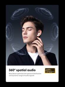 Lenovo 联想 LP70PRO 智能蓝牙耳机，入耳式，立体空间音效，高品质音频，长电池寿命，ENC 降噪，高清通话，游戏模式，低延迟，无线耳塞，兼容智能手机和电脑 - 彩色 - 查看 7