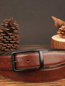 高品质压花 PU 皮革男士奢华休闲腰带，配针扣，西部牛仔爱好者的最佳礼物，纯色 PU 皮革休闲腰带，适合所有季节，休闲、商务、男朋友、丈夫、父亲、爸爸男士礼物，日常穿着、时尚、青少年、户外、度假、运动、旅行、街头、波西米亚风、复古 - 彩色 - 查看 8