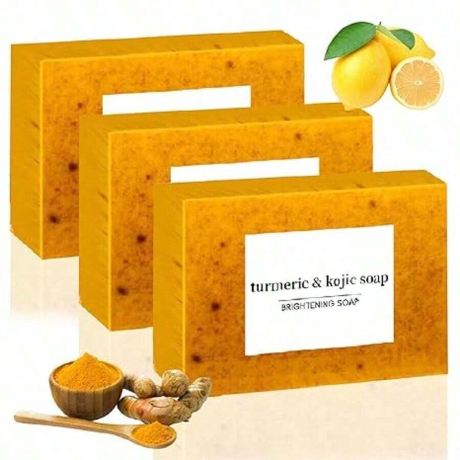 Lemon Turmeric Cookie Soap, Lemon Turmeric And Cookie Soap, Turmeric Spot Soap, Suitable For Face And Body, Suitable For All Skin Types