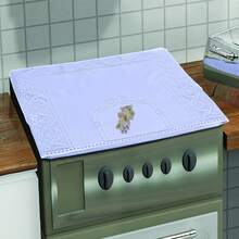Capa Para Fogão 4 Bocas Cozinha Sofisticada Luxuosa - Branco - Visão 2