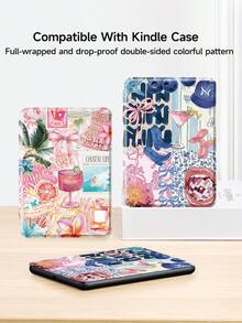 Ayotu 防震度假风夏季沙滩翻盖保护套，兼容 Kindle Paperwhite 第 11 代（2021 年款）/ Kindle（第 11 代 - 2024 年发布）/ Kindle Paperwhite 第 12 代（2024 年款）/ Kobo Clara Colour/ Kobo Clara Bw、Kindle Colorsoft Signature Edition，带自动唤醒/睡眠功能，妇女节礼物 - 彩色 - 查看 5