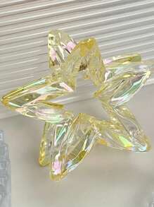 1pc Colorful Hollowed-Out Star-Shaped High Ponytail Clipper For Women, Half-Tied Hair At The Back Of The Head, High-End Clipper, Party Gift Headwear Fashion Hair Accessories Beauty Claw Clips Elegant Hair Clip Boho Hair Claw Fall Winter For Vacation Outfits Woman