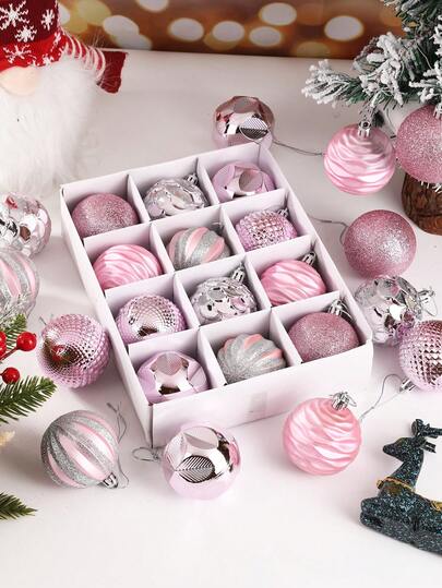 12pcs 6cm Christmas Party Decorative Balls, Christmas Hanging Balls, Plastic Painted Ornaments, Suitable For Christmas Tree, Home, Room, Bedroom, New Year Decor, Christmas Decorations, Outdoor, Holiday Party, Christmas Party Supplies, Christmas Theme Atmosphere Hanging Decor, Activity Party Gifts, Christmas Ball Gift Set, Happy New Year, Gift For Friends And Family Home Decor Room Decor Winter Christmas Decorations Home Christmas Gifts Christmas Decor