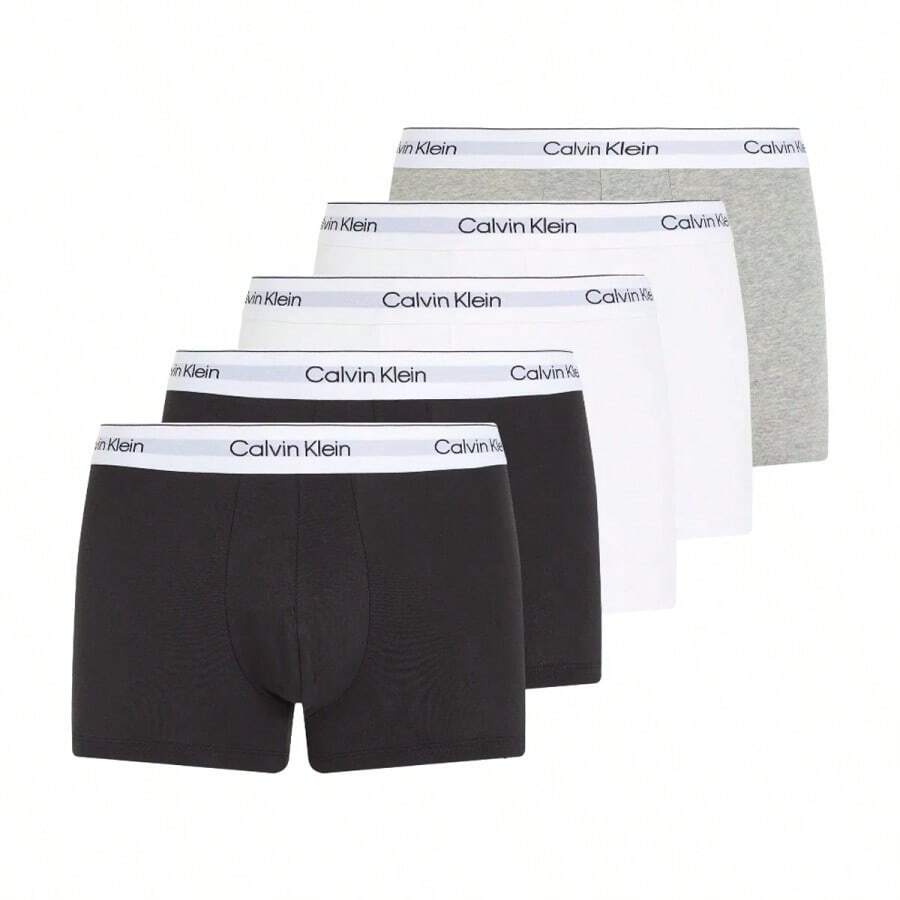 Calvin Klein TRUNK 5PK - Black, White, Beige - View 1