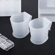 2pcs/4pcs Refrigerator Side Door Organizer Rack - Transparent Plastic Condiment And Sauce Bottle Holder, Suitable For Door Storage, Perfect For Salad Dressing And Ketchup, Home Decor, Party & Christmas Storage