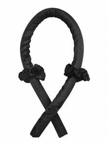 3pcs Non-Heat Curling Iron Set, Suitable For Long-Haired Women. Slouchy Hair Curling Band Set, Can Create Undamaged Wavy Hairstyles. - Black - View 4