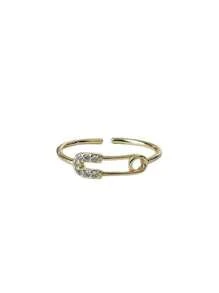 1pc Fashion Unique Paper Clip Design Ring
