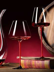 6/4 piezas Copas de vino de tallo largo color borgoña, 710ml Copas de champán de cristal transparente, Cristalería elegante para boda, bar, Día de San Valentín, fiesta de cumpleaños