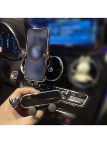 Nuevo soporte para teléfono de coche con forma de corazón, montaje de rejilla de ventilación actualizado en color plateado, fácil de instalar, desmontable y lavable, resistente y , apto para cualquier rejilla de ventilación del coche