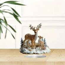 1pcsBohemian Style Acrylic Reindeer Decoration, Theme Desktop Decoration, Multi-Purpose Animal Decoration For Home, Office And Bookstore - Perfect Gift Home Decoration, Room Decoration, Wall Decoration, Birthday / Graduation Gift.
