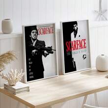 2 件经典黑白电影海报，帆布材质，非常适合客厅、卧室、书房或酒吧装饰，现代墙壁艺术，无框，家居装饰的理想礼物，房间装饰美学，家居装饰，房间海报，帆布墙壁艺术，可选框架，墙壁装饰。 - 2pcs/set - 查看 9