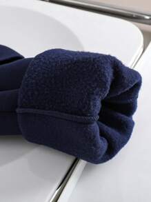 Toddler Cartoon Pattern Printed Warm Crew Neck Sweatshirt And Long Pants Set