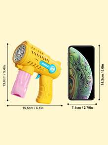 Kids Portable Automatic Bubble Machine, 2 Color Options, Handheld Bubble Gun Can Be Used As Birthday Gift For Boys & Girls, Electric Lighting Outdoor One-Click Bubble Maker (Batteries And Bubble Solution Not Included)