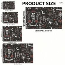 1 pieza Estera de secado para cocina con estampado de calavera y rosa, súper absorbente para ocultar manchas, con respaldo de goma, almohadilla multiusos para cafetera, encimeras, platos, absorbe el agua rápidamente