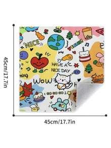 1 pièce Sac de contention pour toilettage de chat, Enveloppe d'emmaillotage auto-adhésive multifonctionnelle pour chat, Fournitures de toilettage de chat avec imprimé de dessin animé mignon, Contention de chat pour le calme, Durable et confortable pour la coupe des ongles, l'alimentation, le brossage des dents, le nettoyage des oreilles, le rasage des poils des pattes, polyvalent et portable pour les soins du chat