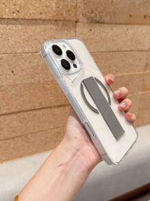 1 pieza Funda de teléfono transparente, orificio para cámara anti-caída, correa de muñeca, diseño minimalista de negocios, adecuado para regalos, salidas, fiestas, anti-pérdida, bueno para fotografía, compatible con la serie 11 a 16