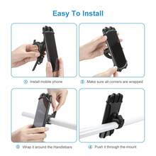 1 个可调节旋转硅胶手机支架，360° 旋转硅胶握把手机支架，自行车手机支架 - 车把支架，适用于自行车、摩托车、踏板车和 GPS 导航、自行车配件 | 多功能支架 | 可调节手机支架