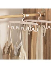 1 Rotating Wardrobe Hat Rack, 360 Degree Rotating Hook Rack With 12 Hooks, Bra Strap Saves Space, Wavy Drying Rack, Multifunctional Home/Dormitory Clothes Rack, Suitable As A Gift For Relatives, Family, Friends, Teachers, Classmates, Travel, Outdoor Activities, Camping, Gatherings, Beach Vacations, Decoration, Organizer Dresses, Pants, Shoes, Jeans,