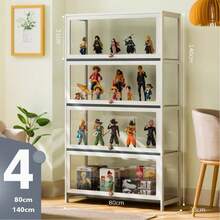 Hand-Made Display Cabinet Acrylic Display Cabinet Display Rack Non-Glass Cosmetic Shelf Home Wine Cabinet - trắng - Xem 5