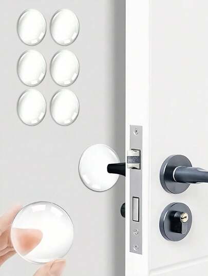 Protectores de impacto transparentes para puertas, disponible en diferentes cantidades - Adecuado para puertas, puertas de gabinetes, puertas de refrigeradores, asientos de inodoro, brindando protección contra impactos, evitando abolladuras y arañazos, opción ideal para reducir el ruido y proteger la pared cerca de la entrada.