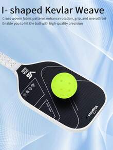 VISPINVO 1pc 41.5 Cm High-Performance Kevlar Braided Kimchi Paddle, Increased Sweet Spot And Enhanced Spin, USA Brand Selection, I-Shaped Texture Technology, High-Performance Protective Strip, Hot-Pressed Integrated, Fashionable Fabric Texture Matte Surface Anti-Slip Design, Lightweight, Aerospace Bulletproof Grade Material, RED And BLUE,