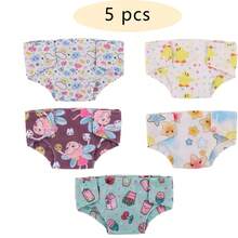 5 chiếc tã vừa vặn với búp bê 18 inch, quần lót búp bê móc dễ mặc với họa tiết hoạt hình dễ thương, phụ kiện búp bê đáng yêu làm quà tặng tuyệt vời cho sinh nhật hoặc ngày lễ cho bé trai và bé gái - Nhiều màu - Xem 14