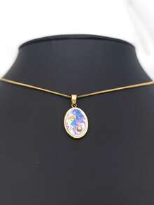 1 件 18K 镀金简约海豚项链，带珍珠，适合海滩，适合女士/女孩，是日常佩戴的绝佳礼物