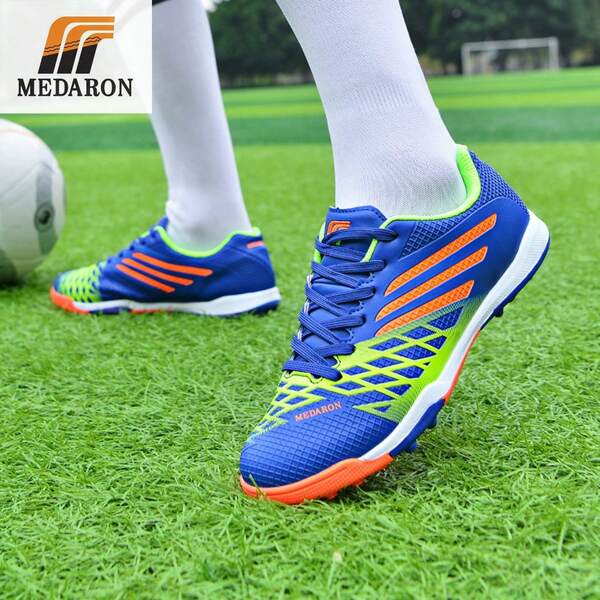 Nuevos zapatos de fútbol con tachuelas para hombres, antideslizantes, resistentes al desgaste, amortiguadores de impactos y agarre fuerte