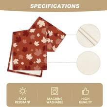 1pc Maple Leaf Autumn Table Runner, Seasonal Fall Kitchen Dining Table Decor For Home And Party - Orange - View 6