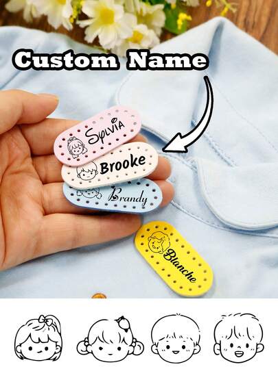 Custom Name Daycare Labels,Personalized Name Labels For Kids,Customized Cartoon Pattern Labels,Customizable Birthday Gifts,Name Tags,Suitable For Sewing On Garments,Quilts,Backpacks,Hats,Dolls,Stationery,Birthday Gifts,Anniversaries,Back To School Supplies,School,Friends,Kids,Students,Mother,Family